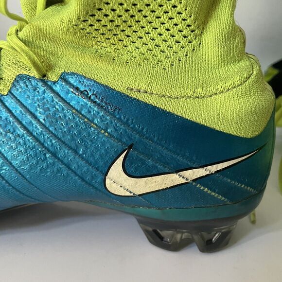 Nike Women’s Soccer Cleats 7.5 Mercurial Superfly Blue Lagoon Neon Volt *READ* - Picture 9 of 11
